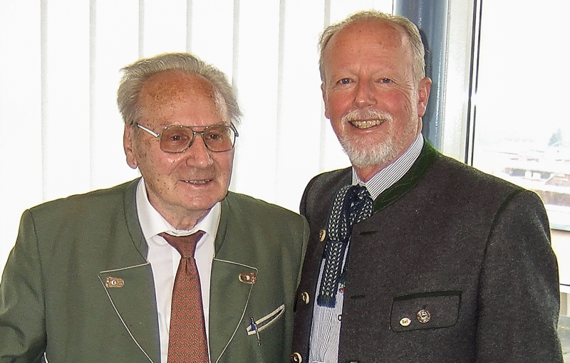 Otto Schunko mit Landesvorsitzenden Klaus Gabriele